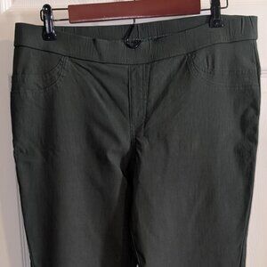 SOHO Apparel LTD Green Womens Size L Stretch pull-on Dress Pants